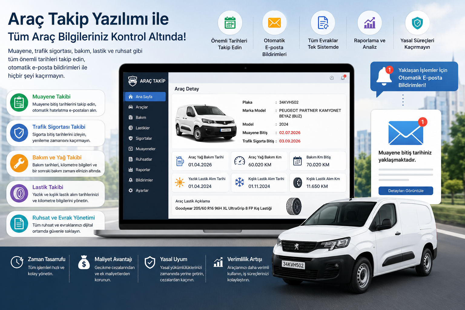 Araç Takip Yazılımı ile Muayene ve Sigorta Tarihlerini Kaçırmayın