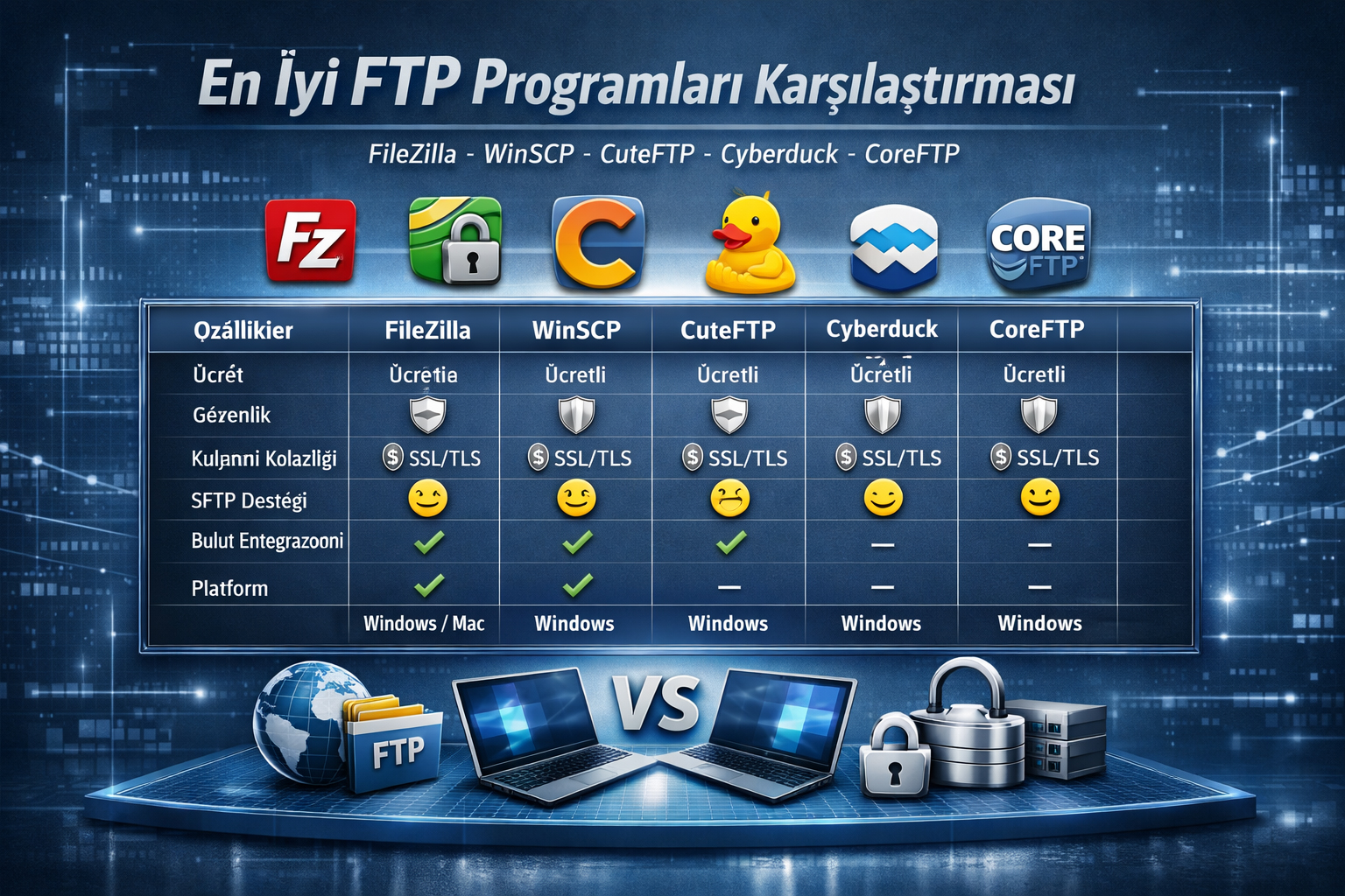En İyi FTP Programları Karşılaştırması