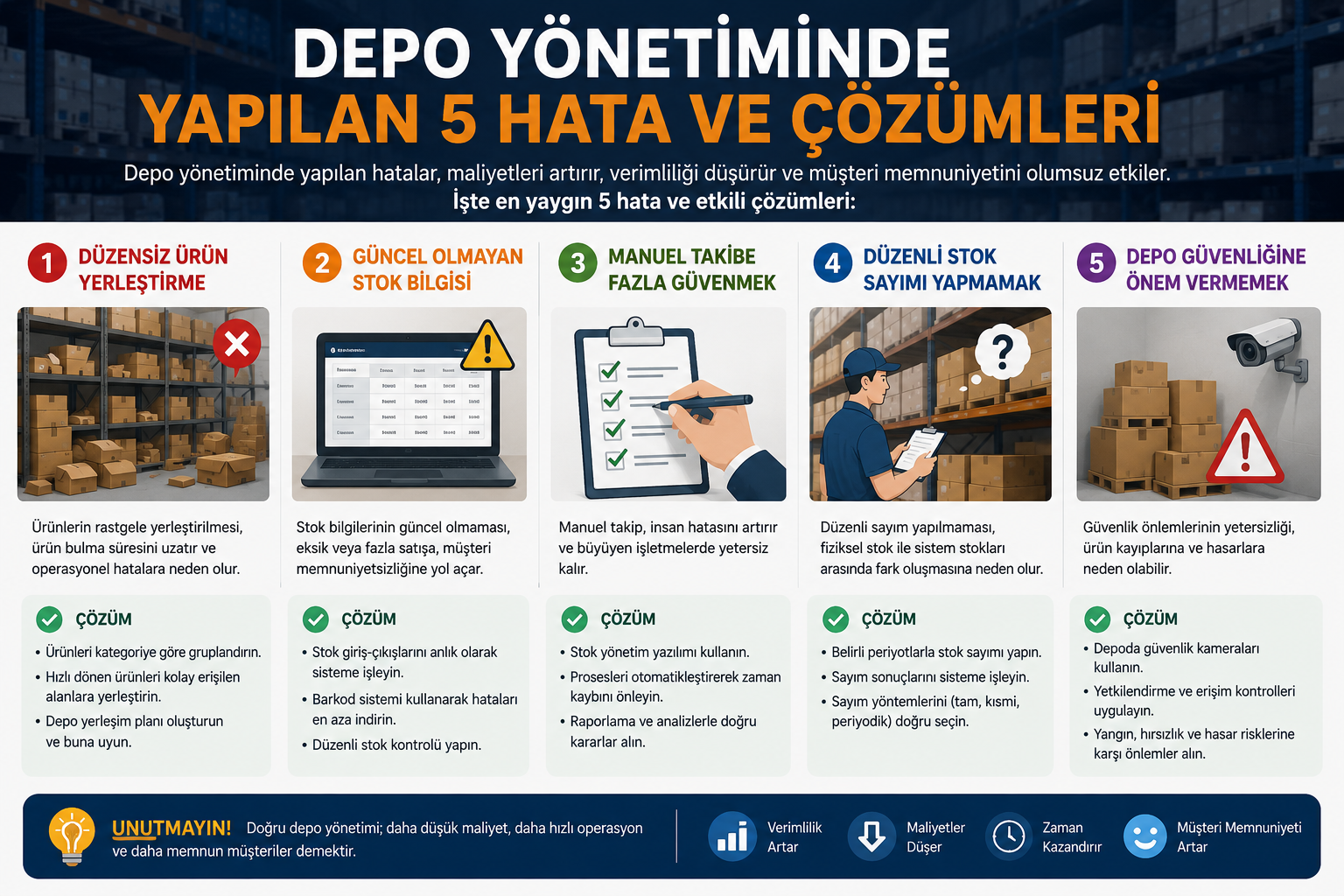 Depo Yönetiminde Yapılan 5 Hata ve Çözümleri